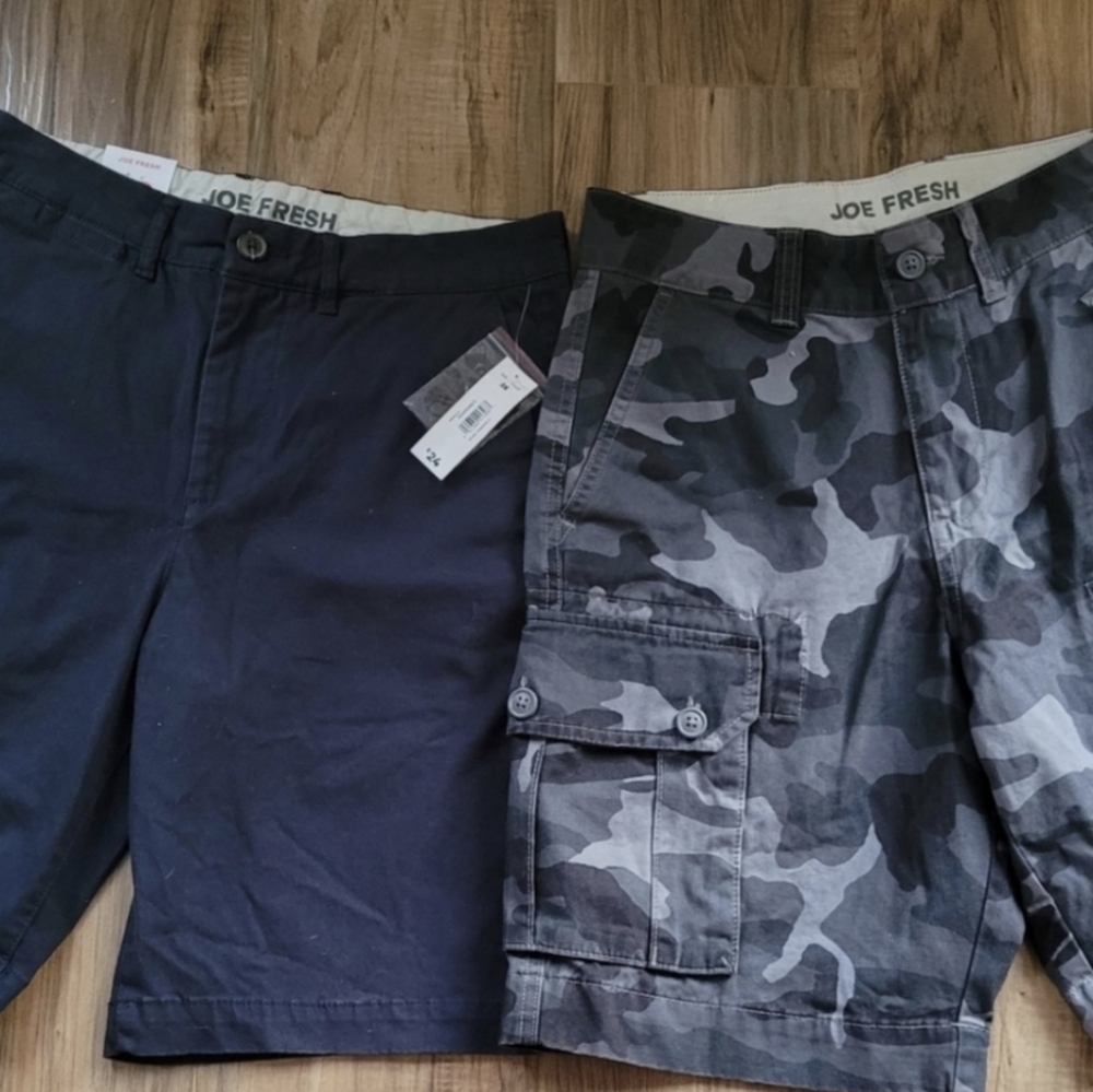 NWT Joe Fresh 2 Pairs Mens shorts Size 28